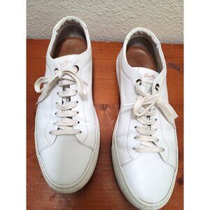 Goodman Brand White Leather Lace-Up Sneakers Size 9